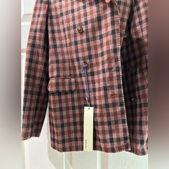 NWT Boglioli Milano Italian Double-Breasted Checked Blazer Multicolor Size 40 - Picture 5 of 10